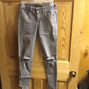 Distressed Gray Skinny Jeans